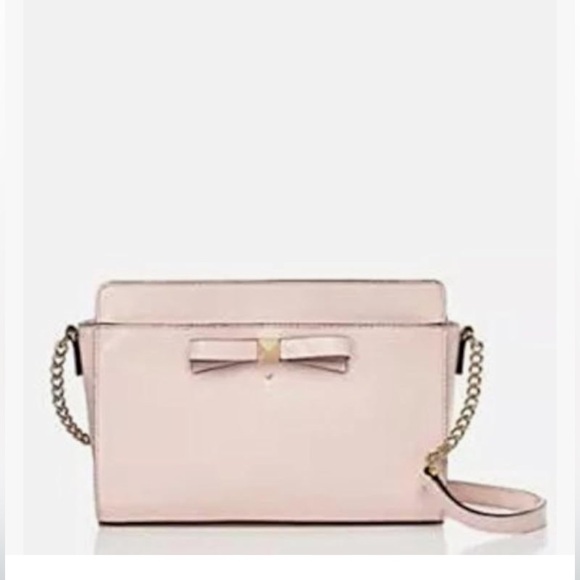 Kate Spade 14K plated Angelica Ballet Slipper Pink Leather Crossbody Bag - Picture 2 of 8